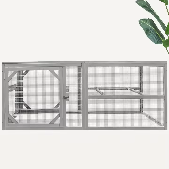 Extensión para gallinero, recinto grande y duradero para gallinas con perchas y puerta desmontable (71 pulgadas) - 1