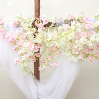 Guirnalda De Flores Artificiales De Sакura Para Decoración De Hogar Jardín Bodas Y Fiestas Arreglo De Sakára En La Pared - details 14