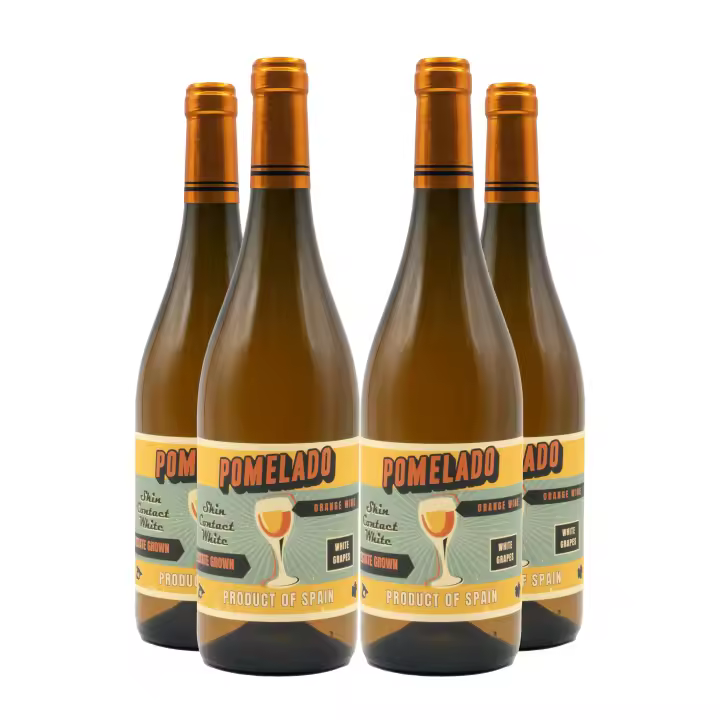 Pomelado - Vino naranja - Uva blanca - Fermentado con sus hollejos - Ecológico - Pack de 4  - 750 ml/botella - 1