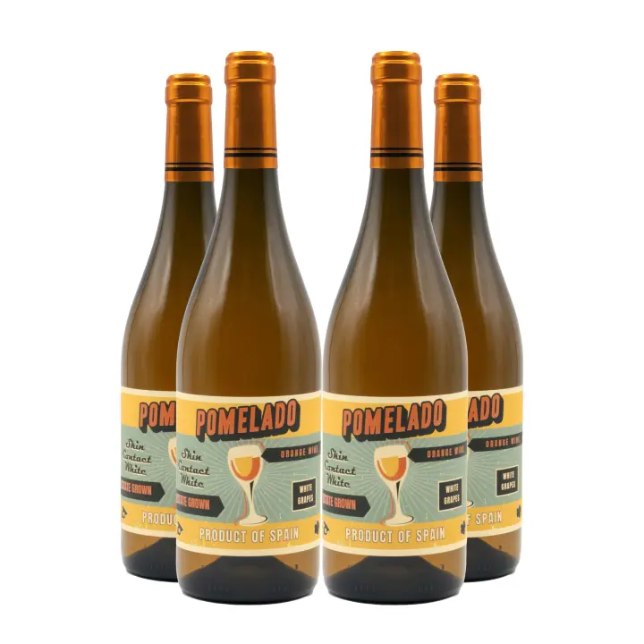 Pomelado - Vino naranja - Uva blanca - Fermentado con sus hollejos - Ecológico - Pack de 4  - 750 ml/botella - 1