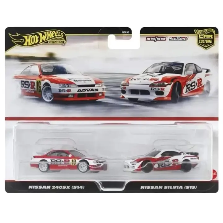 Hot Wheels Premium pack 2 Nissan 240SX S14 y Nissan Silvia S15 HRR84 - 1