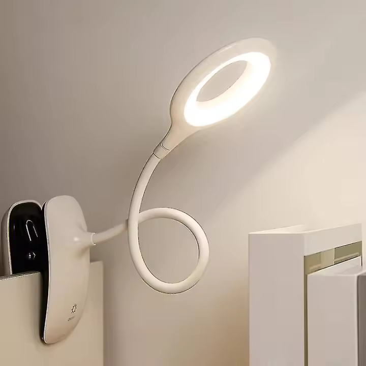 Lámpara de mesa de protección ocular regulable Lámpara de lectura con clip LED - 1