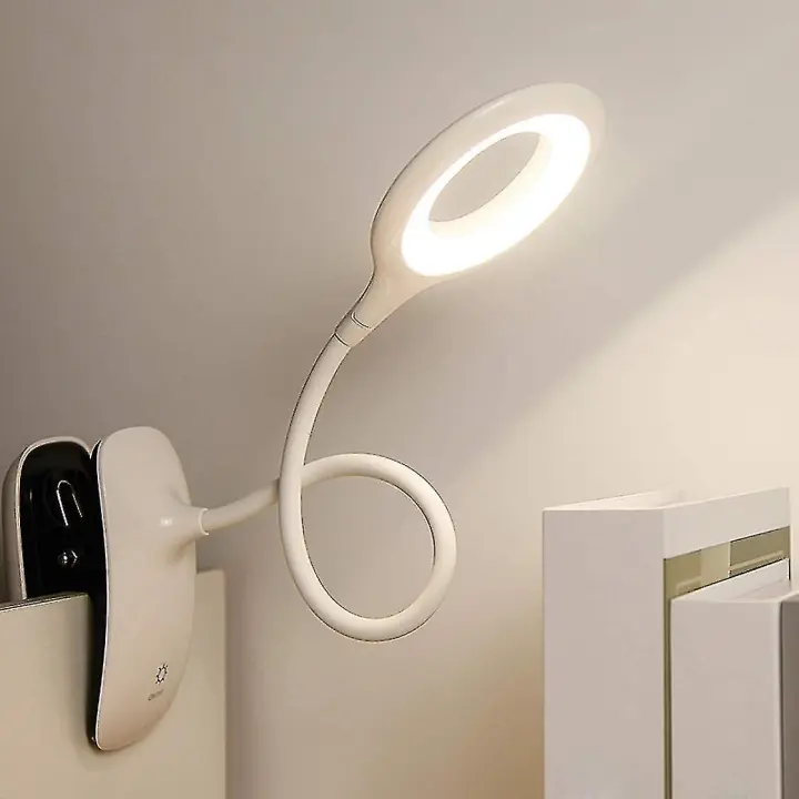 Lámpara de mesa de protección ocular regulable Lámpara de lectura con clip LED - 1