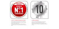 Tefal Opti'Space set 3 piezas con tapas, batería de cocina de acero inoxidable, formato apilable, tapa plana, marcas de medida internas, apta para inducción, G720S674 - details 3
