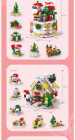Juego De Bloques De Construcción Navideño 6 En 1 Con Luz Vila De Invierno Creativa Casa DIY Bloques De Construcción Para Niños Regalo De Navidad - details 5