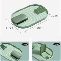 2 Pieces Pan Lid and Spoon Holder, Kitchen Utensil Shelf, Pot lid Shelf, Spoon Tray Shelf, Pot lid Holder and Cutlery Tray (Blue and Green) - details 0