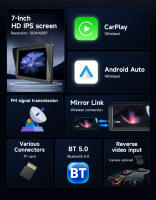 Monitor De Tablero Inalámbrico 7' Con CarPlay Y Android Auto MP5 Multimedia Automotriz WiFi FM Radio Portátil Para Todas Las Marcas De Coches - details 1