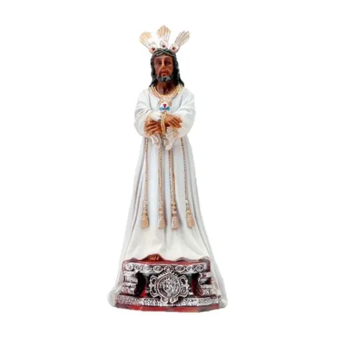 Figura Cristo Cautivo de resina pintado a mano de 10 cm - 1