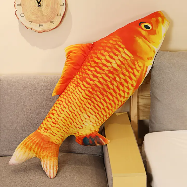 Muñeco De Peluche De Pecado Dorado 3D Simulación 30-80cm Almohada Creativa De Sofá Regalo Juguete De Animal Suave Para Niños Y Adultos - 1