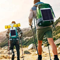 Cargador Solar De 100W Con Dos Puertos USB Impermeable Y Portátil Para Camping Al Aire Libre Senderismo Y Dispositivos De Emergencia Panel Solar Monocrómico De Alta Eficiencia - details 4