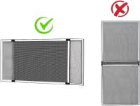 Mosquitera con Marco extensible de aluminio adaptable a ventanas, anti-insectos (mosquitos o moscas) - details 1