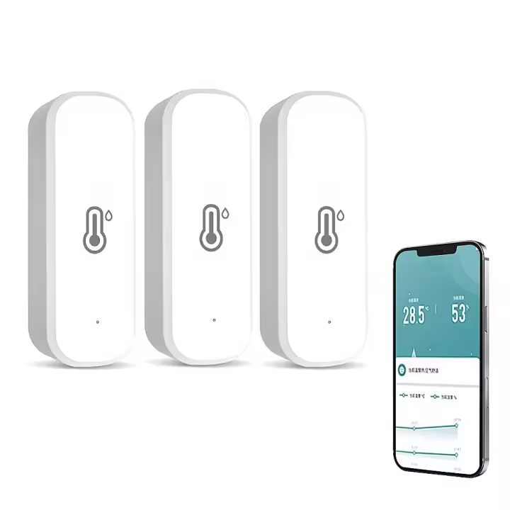 Sensor de temperatura y humedad inteligente con wifi, termómetro e higrómetro inteligente para alertas, no requiere concentrador - 1