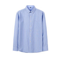 Camisa Casual Para Hombre De Algodón Oxford Con Rayas Y Bolsillo En Soltero Cuello Botón Manga Larga Ajustada Y Cómoda En Colores Variados - details 20