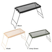 Mesa Plegable Multifuncional Para Exteriores Mesa De Red Plegable Para Camping Y Picnic BBQ Con Soporte De Almacenamiento De Hierro Color Negro Kaki Verde - details 11