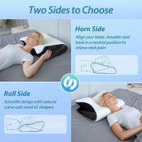 Almohada ortopédica de espuma viscoelástica para el cuello, cojín cómodo de rebote lento para dormir con forma de mariposa - details 4