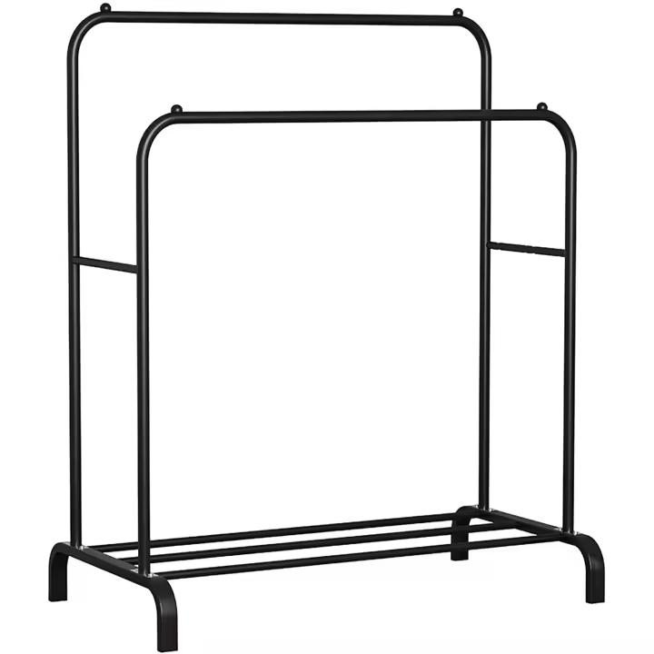 T-Lovendo - Perchero Burro Doble Rail Estante Ropa Zapatos Cajas - 1