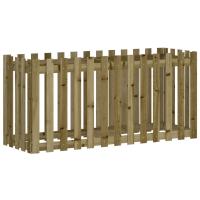 vidaXL Arriate elevado jardín valla madera impregnada pino 150x50x70cm Color Pino natural,  Pino blanco,  Pino negro y mas - details 0