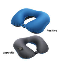 Almohada De Viaje Inflable Para Cuello En Forma De U Lavable Funda Uso En Avión Tren Coche Oficina Sueño Durmiendo - details 2