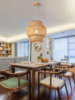 Lámpara Colgante De Bambú Tejida a Mano Estilo Chino Para Decoración De Hogar Y Restaurante Fuente De Luz AC85-260V - details 3