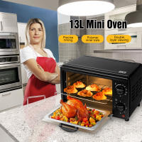 Horno negro multifuncional 700W, 13L freidora eléctrica de aire, tostadora de encimera, horno de doble capa para tostadas, Broil, asados y repostería, Enchufe UE 220V - details 5