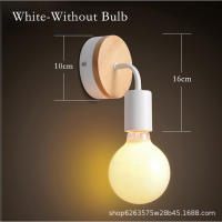 Base De Lámpara Nórdica De Madera E27 Retro Soporte Para Luz De Mesa Y Pared Iluminación Interior Para Dormitorio Y Sala De Estar Decoración Negra De Hogar Fijaciones - details 2