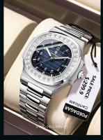 Reloj De Hombre POEDAGAR Lujo Cuadrado Impermeable Luminoso Con Fecha Reloj De Pulsera Casual De Acero Inoxidable Quartzo - details 5