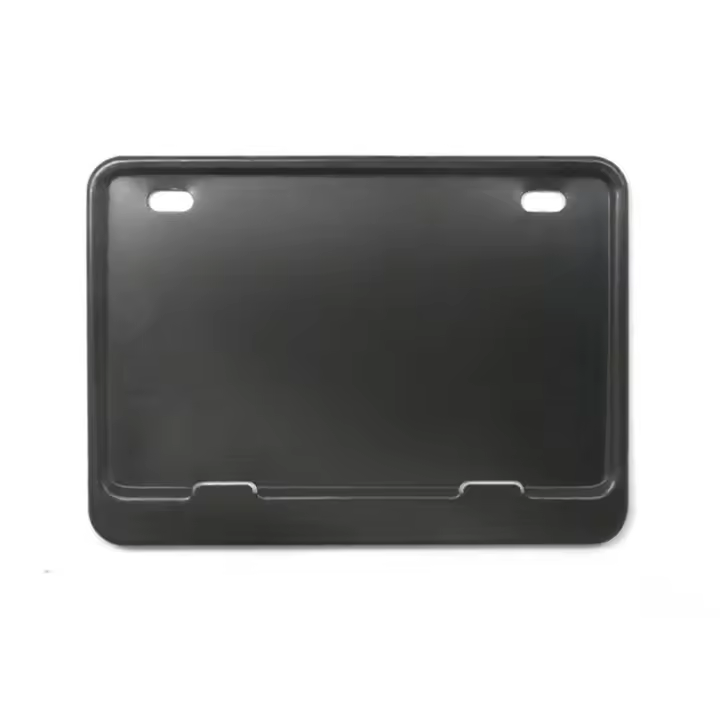 Marcos de matrícula de 2 agujeros, soportes de matrícula, cubierta de matrícula universal para motocicleta, resistente al óxido, para parte delantera y trasera de carbono - 1
