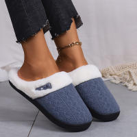 Zapatillas Casuales De Pelo Fluffy Para Mujer Invierno Plush Interior Zapatos De Mujer 2025 Plataforma Calientes Tallas Grandes Pareja Planas - details 19