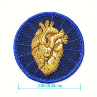 1PC Parche Bordado De Corazón Dorado Jumpy Inspirador Para Ropa Gorra Bolsa Chaqueta Parche De Hierro Para Regalo DIY - details 0