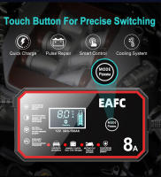 Cargador De Batería Para Coche 12V 8A Pantalla LCD Carga Rápida Inteligente Para Automóviles Motocicletas Minivans SUV Coches Clásicos - details 3