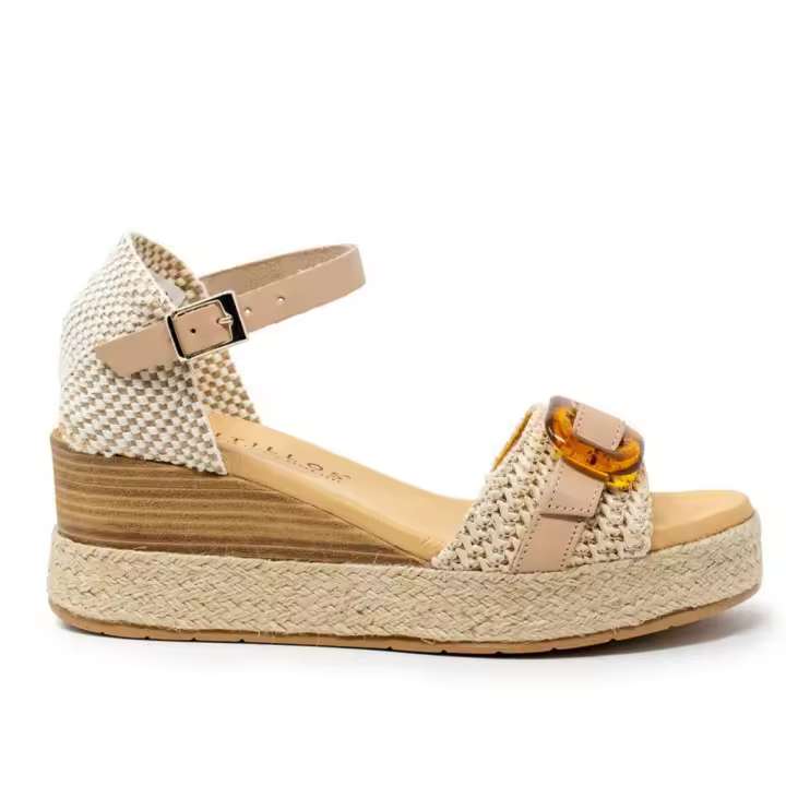 PITILLOS 5524 Sandalias altas mujer 31487 24V SANDALIA PALA HEBILLA NATURAL - 1