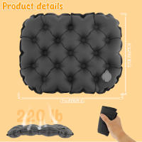 Cojín Inflable Para Silla De Camping Al Aire Libre Viajes Plegable Con Bolsa De Almacenamiento Cojín De Massaje Para Adultos Forma Rectangular - details 1