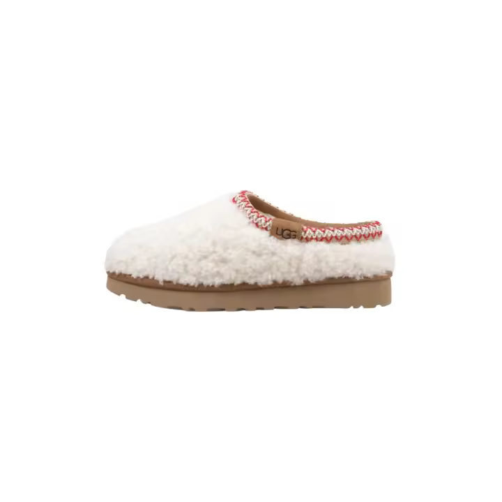 UGG Tasman Maxi Curly Zueco Plano Mujer Beige - 1