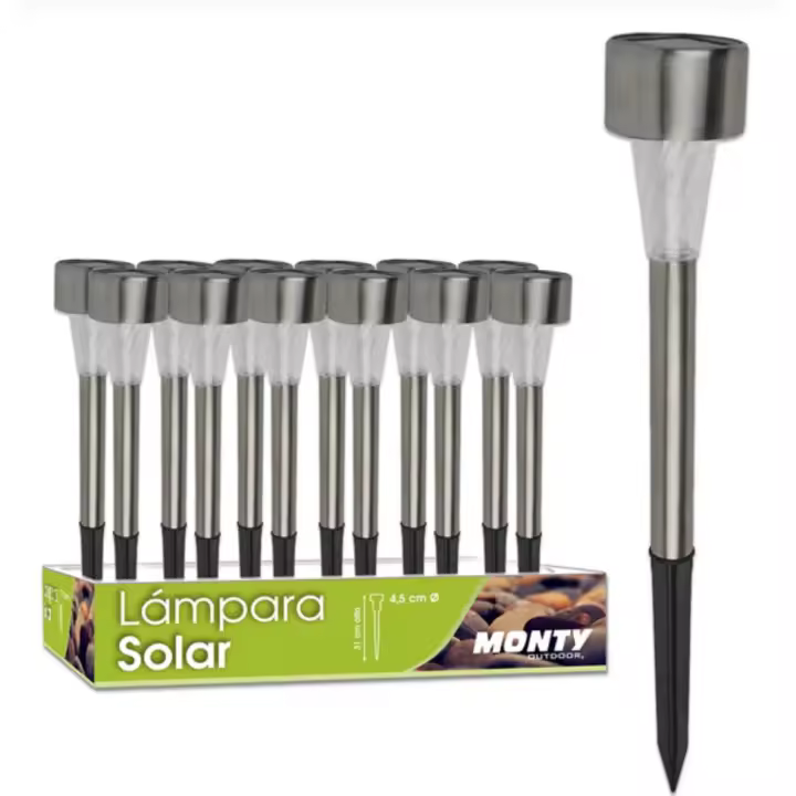 SANCO STORE- Monty lámpara solar 4,5 x 31 cm uso exterior - 1