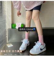 Calcetines Suaves Y Gentle Suxinaimin Estilo Coreano Para Mujer Color Rosado Versátil De Algodón Suave Y Transpirable Para Todas Las Estaciones - details 5