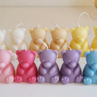 Molde De Velas De Silicona 3D Oso Cartoon Lindo Para Hornear Hacer Sabores Y Cubos De Hielo Kit De Regalo Para Cumpleaños Y Bodas - details 13