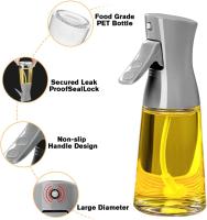 Botella dispensadora de aceite de vidrio de 180ml con cepillo, aceite de canola vinagre spray señor para cocina, accesorios recargables (gris) - details 2