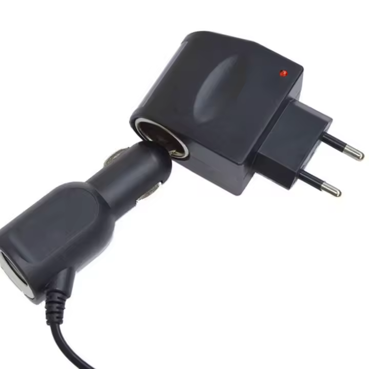 Adaptador De Corriente Universal 220V AC a 12V DC Para Coche Conector De Cigarrillo EU Plug Convertidor Doméstico - 1