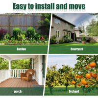 1/2Pcs Despavoridor De Pájaros Solares En Resina Con Ojos Parpadeantes Y Cabeza Giratoria Estatua De Buho Para Jardín Lawn Decoración De Exterior - details 6