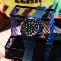 Reloj Deportivo Para Hombre YIKAZE LED Digital Multifuncional Militar Grande Impermeable Fitness Reloj Electrónico Con Pantalla Luminosa Resistente Al Choque - details 1