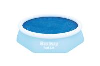 Cobertor Solar de Burbujas BESTWAY para Piscina Desmontable de varias medidas y modelos: rectangular y circular de fácil instalación sobre el agua. El plástico evita que el agua se ensucie y lo calienta, en cierta medida. - details 3