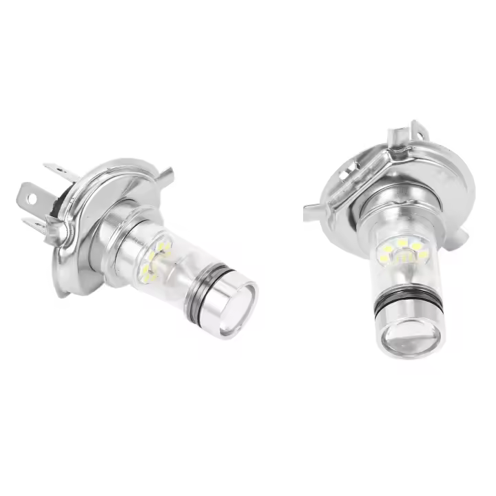 Bombilla Led de alta potencia para coche, faros antiniebla, H4, Hb2, 9003, 100W, 20Led, 6000K, blanco, 2 piezas - 1