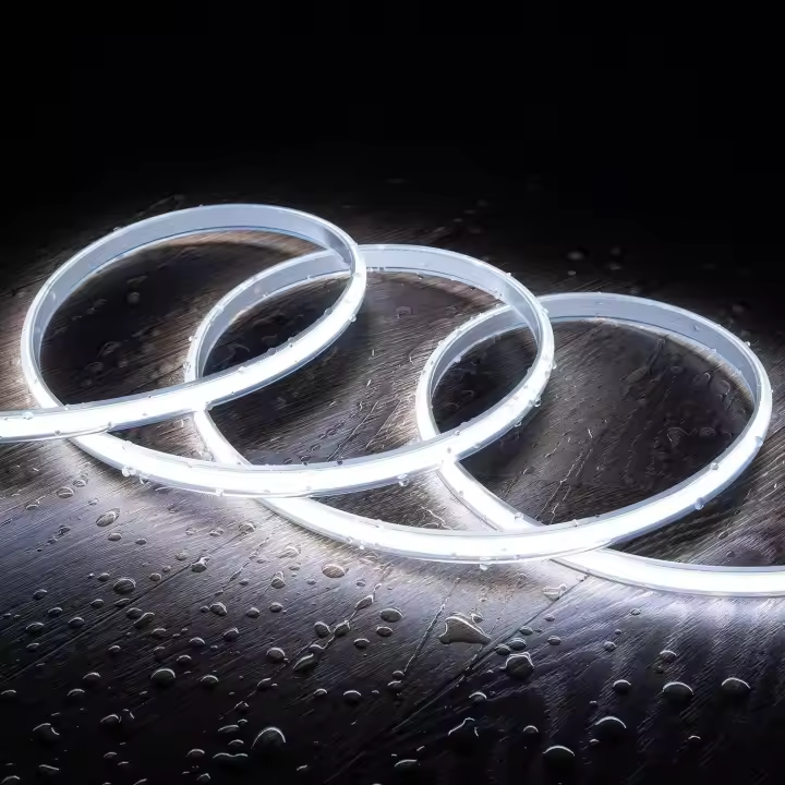 Ledkia Tira LED Regulable COB 220V Autorectificada 320 Led/m IP65 720 Lm/m Ancho 12 Mm Corte 50 Cm a Medida - 1