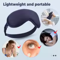 Mascarilla eléctrica para ojos con calefacción por USB, compresa caliente, antifatiga ocular, mascarilla de vapor para ojos secos, ajuste de temperatura de 3 velocidades, masajeador ocular con vibración de 6 velocidades - details 5