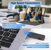 Pendrive 256gb para iPhone Apple Autorización,Vackiit Pen Drive LightningTipo C Memoria USB 3.0 Externa Photo Stick para iPhone iPad Mac iOS Android Teléfono PC con MFI Lightning,USB 3.0,USB C 3 in 1 - details 5