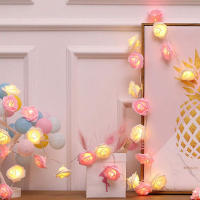 Luces De Navidad LED Rosa 20 Piezas Operadas Por Batería Para Decoración De Fiesta De Boda Y Valentín Guirnalda De Flores Fairy - details 23