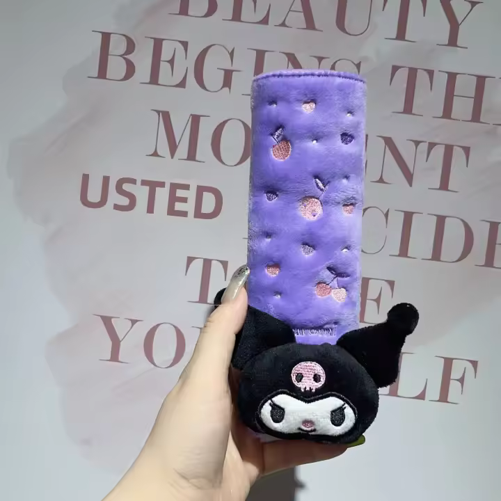 Cojín De Respaldo Kuromi My Melody De Sanrio Estilo Japonés Funda Para Asiento De Coche Y Cinturón De Seguridad Soporte Lumbar Cojín De Almohada Suave De Algodón Para Adultos - 1