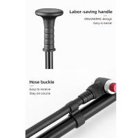 Bomba De Bicicleta Manual De Alta Presión 300PSI Con Medidor Y Mangue De Rotación 360 Grados Para Neumáticos De Suspensión Delantera Y Trasera - details 10