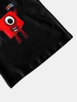 Camiseta De Niños Con Bloques De Números Cartoon Y Negro Manga Corta Estilo Inglés Microfibra Verano Para Niños Boys - details 5