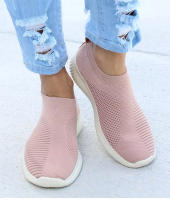 Zapatos Planos Para Mujer En Blanco Zapatos De Encaje Ligero Para Verano Y Otoño Casual Comodidad Sin Cordones Talla Real - details 5